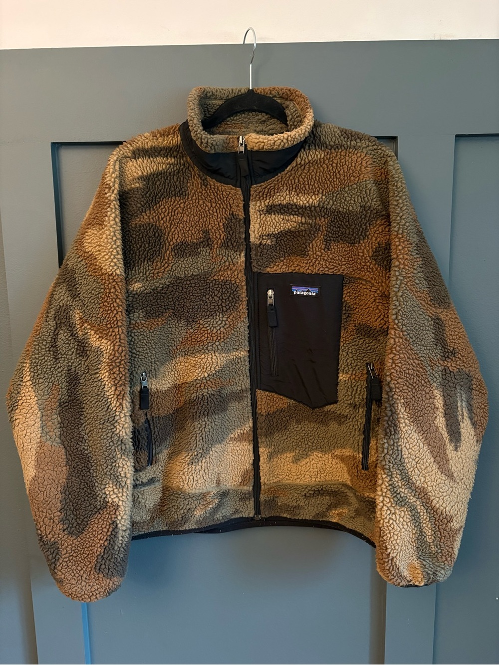Patagonia Men’s Camo Camouflage Classic Retro x Jacket Fleece Jacket Medium